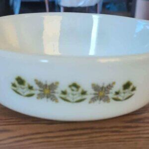 Vintage Anchor Hocking Fire King Green Meadow 1.5 qt Dish
